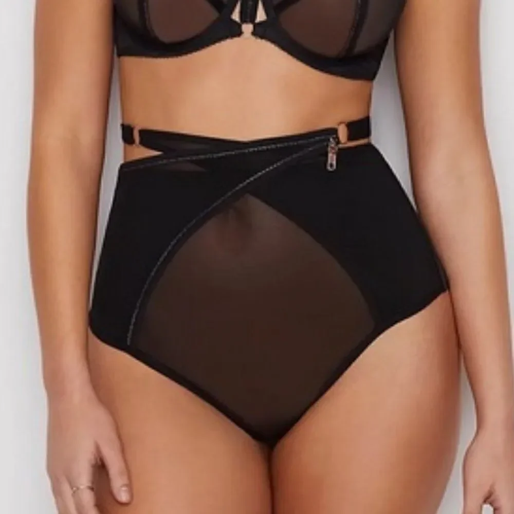 NEW High Waisted Exposed Zipper Panty Brief‎